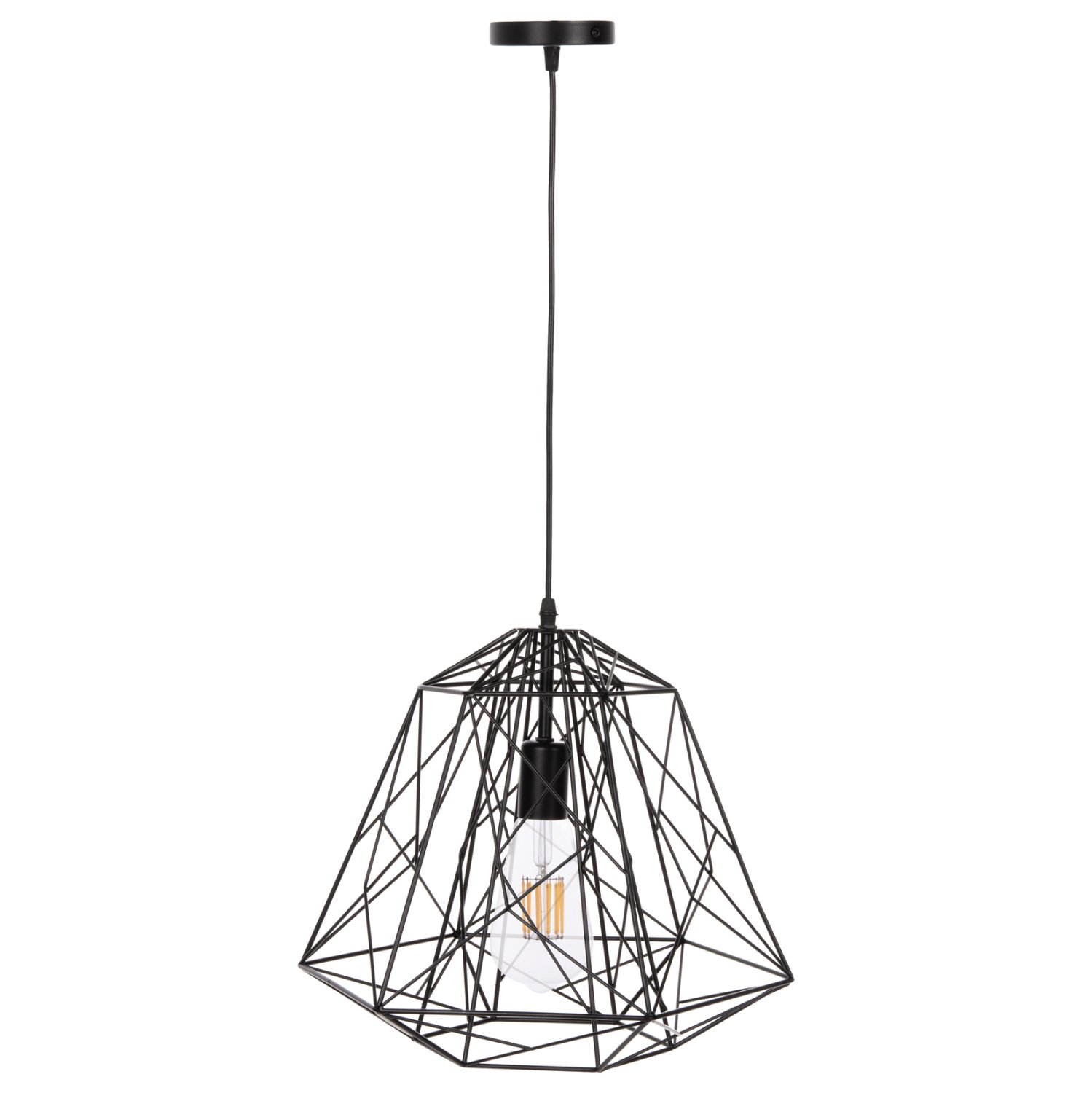 fotistiko-orofis-kremasto-fb94066-mayro- ΦΩΤΙΣΤΙΚΟ ΟΡΟΦΗΣ ΚΡΕΜΑΣΤΟ HM4066 ΜΑΥΡΟ ΜΕΤΑΛΛΙΚΟ ΚΑΠΕΛΟ 39x34x130Υεκ. - Image 1