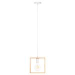 ΦΩΤΙΣΤΙΚΟ ΟΡΟΦΗΣ ΚΡΕΜΑΣΤΟ HM4071 ΞΥΛΙΝΟ TΕΤΡΑΓΩΝΟ ΚΑΠΕΛΟ-ΛΕΥΚΟ ΚΑΛΩΔΙΟ 20Χ125Υ