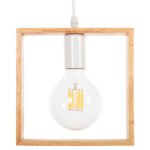 ΦΩΤΙΣΤΙΚΟ ΟΡΟΦΗΣ ΚΡΕΜΑΣΤΟ HM4071 ΞΥΛΙΝΟ TΕΤΡΑΓΩΝΟ ΚΑΠΕΛΟ-ΛΕΥΚΟ ΚΑΛΩΔΙΟ 20Χ125Υ - Image 3