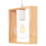 ΦΩΤΙΣΤΙΚΟ ΟΡΟΦΗΣ ΚΡΕΜΑΣΤΟ HM4071 ΞΥΛΙΝΟ TΕΤΡΑΓΩΝΟ ΚΑΠΕΛΟ-ΛΕΥΚΟ ΚΑΛΩΔΙΟ 20Χ125Υ - Image 4