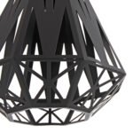 ΦΩΤΙΣΤΙΚΟ ΟΡΟΦΗΣ ΚΡΕΜΑΣΤΟ HM4083 3 "ΦΑΝΑΡΑΚΙΑ" ΜΑΥΡΟ ΜΕΤΑΛΛΟ Φ23x127Yεκ. - Image 4