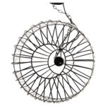 ΦΩΤΙΣΤΙΚΟ ΟΡΟΦΗΣ ΚΡΕΜΑΣΤΟ HM4093 ΜΕΤΑΛΛΙΚΟ ΜΑΥΡΟ ΚΑΙ ΓΥΑΛΙ Φ29x38-137Yεκ. - Image 6