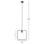 ΦΩΤΙΣΤΙΚΟ ΟΡΟΦΗΣ ΚΡΕΜΑΣΤΟ HM4095 ΜΑΥΡΟ ΜΕΤΑΛΛΙΚΟ 33x33x134Y εκ. - Image 2
