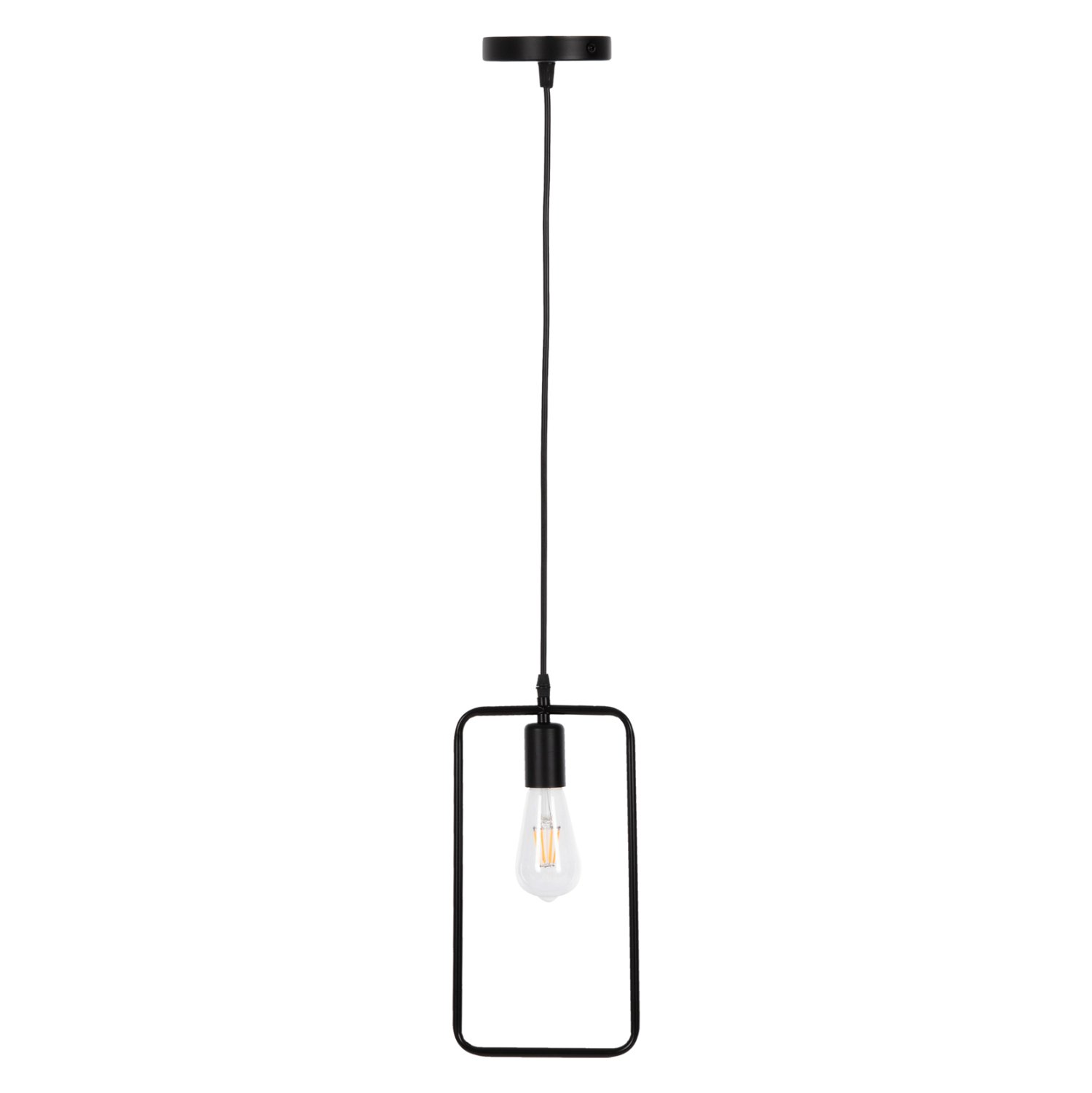 fotistiko-orofis-kremasto-fb94097-mayro- ΦΩΤΙΣΤΙΚΟ ΟΡΟΦΗΣ ΚΡΕΜΑΣΤΟ HM4097 ΜΑΥΡΟ ΜΕΤΑΛΛΙΚΟ ΟΡΘΟΓΩΝΙΟ 17,5x133Υεκ. - Image 1