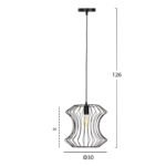 ΦΩΤΙΣΤΙΚΟ ΟΡΟΦΗΣ ΚΡΕΜΑΣΤΟ HM4112 ΜΑΥΡΟ ΜΕΤΑΛΛΟ Φ30x126Υεκ - Image 2