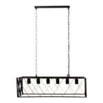 ΦΩΤΙΣΤΙΚΟ ΟΡΟΦΗΣ ΚΡΕΜΑΣΤΟ HM4128 6ΦΩΤΟ-ΜΑΥΡΟΣ ΜΕΤΑΛΛΙΚΟΣ ΣΚΕΛΕΤΟΣ 77,5x25x101Yεκ. - Image 3