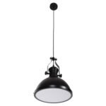 ΦΩΤΙΣΤΙΚΟ ΟΡΟΦΗΣ ΚΡΕΜΑΣΤΟ HM4155 ΜΑΥΡΟ ΜΕΤΑΛΛΟ-ΛΕΥΚΟ ΓΥΑΛΙ 30,5x30,5x118Υεκ - Image 3