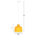 ΦΩΤΙΣΤΙΚΟ ΟΡΟΦΗΣ ΚΡΕΜΑΣΤΟ HM4158.06 ΚΙΤΡΙΝΟ ΚΑΠΕΛΟ ΑΛΟΥΜΙΝΙΟΥ Φ30x123,5Υεκ - Image 2