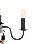 ΦΩΤΙΣΤΙΚΟ ΟΡΟΦΗΣ ΚΡΕΜΑΣΤΟ HM4177 6-ΦΩΤΟ ΣΧΟΙΝΙ ΚΑΙ ΜΑΥΡΟ ΜΕΤΑΛΛΟ 74x74x123Υεκ. - Image 4