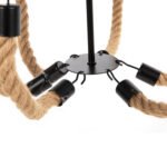 ΦΩΤΙΣΤΙΚΟ ΟΡΟΦΗΣ ΚΡΕΜΑΣΤΟ HM4177 6-ΦΩΤΟ ΣΧΟΙΝΙ ΚΑΙ ΜΑΥΡΟ ΜΕΤΑΛΛΟ 74x74x123Υεκ. - Image 5