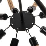 ΦΩΤΙΣΤΙΚΟ ΟΡΟΦΗΣ ΚΡΕΜΑΣΤΟ HM4178 8-ΦΩΤΟ ΣΧΟΙΝΙ ΚΑΙ ΜΑΥΡΟ ΜΕΤΑΛΛΟ 84x84x121Υεκ. - Image 4