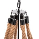 ΦΩΤΙΣΤΙΚΟ ΟΡΟΦΗΣ ΚΡΕΜΑΣΤΟ HM4178 8-ΦΩΤΟ ΣΧΟΙΝΙ ΚΑΙ ΜΑΥΡΟ ΜΕΤΑΛΛΟ 84x84x121Υεκ. - Image 5