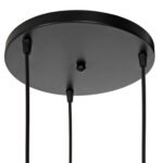 ΦΩΤΙΣΤΙΚΟ ΟΡΟΦΗΣ ΚΡΕΜΑΣΤΟ HM4182 3 ΜΑΥΡΑ ΜΕΤΑΛΛΙΚΑ ΚΑΠΕΛΑ ΠΥΡΑΜΙΔΑ Φ23x124Υεκ. - Image 6