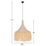 ΦΩΤΙΣΤΙΚΟ ΟΡΟΦΗΣ ΚΡΕΜΑΣΤΟ HM7816 ΚΡΟΣΙΑ ΑΠΟ ΦΥΛΛΑ ΦΟΙΝΙΚΑ ΣΕ ΦΥΣΙΚΟ ΧΡΩΜΑ Φ53x45Yεκ. - Image 2