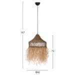 ΦΩΤΙΣΤΙΚΟ ΟΡΟΦΗΣ ΚΡΕΜΑΣΤΟ HM7819 ΙΝΕΣ ΦΟΙΝΙΚΑ ΚΑΙ SEAGRASS ΚΡΟΣΙΑ Φ42x34Yεκ. ΦΥΣΙΚΟ - Image 2