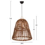 ΦΩΤΙΣΤΙΚΟ ΟΡΟΦΗΣ ΚΡΕΜΑΣΤΟ HM7858 ΙΝΕΣ ΔΕΝΤΡΟΥ ΜΠΑΝΑΝΑΣ ΣΕ ΚΑΦΕ Φ41x41-136Υεκ. - Image 2