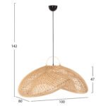 ΦΩΤΙΣΤΙΚΟ ΟΡΟΦΗΣ ΚΡΕΜΑΣΤΟ PERK HM7861 RATTAN ΣΕ ΦΥΣΙΚΟ ΧΡΩΜΑ 100x80x142Υ εκ. - Image 2