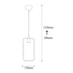 ΦΩΤΙΣΤΙΚΟ ΟΡΟΦΗΣ ΚΡΕΜΑΣΤΟ ΜΕΤΑΛΛΙΚΟ ΜΑΥΡΟ HM7258 15Χ6Χ123 εκ. - Image 2