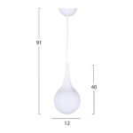 ΦΩΤΙΣΤΙΚΟ ΟΡΟΦΗΣ ΛΕΥΚΟ HM7517.03 12x91 εκ. - Image 2