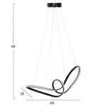 ΦΩΤΙΣΤΙΚΟ ΟΡΟΦΗΣ ΜΑΥΡΟ LED HM7522.03 52x28x66Υ εκ. - Image 2