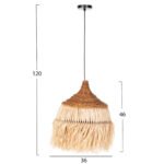 ΦΩΤΙΣΤΙΚΟ ΟΡΟΦΗΣ ΜΕ ΚΑΠΕΛΟ ΑΠΟ ΙΝΕΣ ΣΙΖΑΛ ΣΕ ΦΥΣΙΚΟ Φ36x46-120Υεκ.HM7787 - Image 2