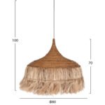 ΦΩΤΙΣΤΙΚΟ ΟΡΟΦΗΣ ΜΕ ΚΡΟΣΙΑ ΑΠΟ ΑΜΠΑΚΑ ΣΕ ΦΥΣΙΚΟ ΧΡΩΜΑ 80x80x70Yεκ.HM7755 - Image 2