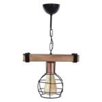 ΦΩΤΙΣΤΙΚΟ ΟΡΟΦΗΣ ME ΞΥΛΟ ΚΑΙ ΜΕΤΑΛΛΙΚΟ ΠΛΕΓΜΑ 30x16x50Υεκ.HM7680.01 - Image 3