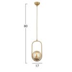 ΦΩΤΙΣΤΙΚΟ ΟΡΟΦΗΣ ΜΕΤΑΛΛΙΚΟ ΧΡΥΣΟ HM7386.02  17x80 εκ. - Image 2