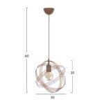 ΦΩΤΙΣΤΙΚΟ ΟΡΟΦΗΣ ΜΕΤΑΛΛΙΚΟ ΧΡΥΣΟ HM7505.02 30x60 εκ. - Image 2