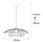 ΦΩΤΙΣΤΙΚΟ ΟΡΟΦΗΣ ΜΕΤΑΛΛΙΚΟ ΚΡΕΜΑΣΤΟ ΧΡΥΣΟ ΟΞΥΝΤΕ HM7229.04 Φ50x111 εκ. - Image 2