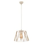 ΦΩΤΙΣΤΙΚΟ ΟΡΟΦΗΣ ΜΕΤΑΛΛΙΚΟ ΛΕΥΚΟ ΜΕ ΣΧΟΙΝΙ ΜΠΕΖ HM7566.03 Φ30x81Υ εκ.