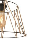 ΦΩΤΙΣΤΙΚΟ ΟΡΟΦΗΣ ΜΕΤΑΛΛΙΚΟ ΜΑΥΡΟ ΜΕ ΣΧΟΙΝΙ ΜΠΕΖ HM7566.01 Φ30x81Υ εκ. - Image 4