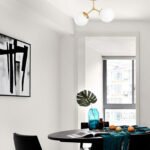 ΦΩΤΙΣΤΙΚΟ ΟΡΟΦΗΣ ΜΕΤΑΛΛΙΚΟ ΜΕ ΧΡΥΣΟ ΣΚΕΛΕΤΟ ΚΑΙ ΛΕΥΚΟ ΓΥΑΛΙ HM7262 44Χ15Χ28 εκ. - Image 3