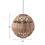 ΦΩΤΙΣΤΙΚΟ ΟΡΟΦΗΣ ΣΦΑΙΡΙΚΟ ΑΠΟ ΙΝΕΣ ΑΜΠΑΚΑ ΣΕ ΦΥΣΙΚΟ 44x44x46-80Yεκ.HM7779 - Image 2