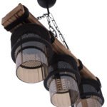 ΦΩΤΙΣΤΙΚΟ ΟΡΟΦΗΣ ΤΡΙΦΩΤΟ ΜΕ ΑΛΥΣΙΔΑ ΞΥΛΟ ΚΑΙ ΜΕΤΑΛΛΙΚΑ ΚΑΠΕΛΑ 50x12x60Y εκ.HM7699.01 - Image 6