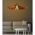 ΦΩΤΙΣΤΙΚΟ ΟΡΟΦΗΣ ΞΥΛΙΝΟ ΚΡΕΜΑΣΤΟ ΚΑΡΥΔΙ HM7348.01 Φ68x50Υ εκ. - Image 4