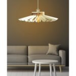 ΦΩΤΙΣΤΙΚΟ ΟΡΟΦΗΣ ΞΥΛΙΝΟ ΚΡΕΜΑΣΤΟ ΛΕΥΚΟ HM7348.02 Φ68x50Υ εκ. - Image 4