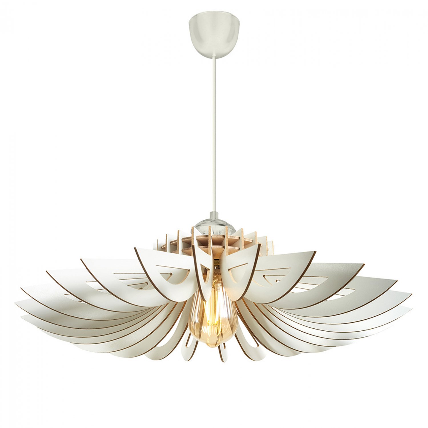 fotistiko-orofis-xylino-kremasto-leyko-f ΦΩΤΙΣΤΙΚΟ ΟΡΟΦΗΣ ΞΥΛΙΝΟ ΚΡΕΜΑΣΤΟ ΛΕΥΚΟ HM7349.02 Φ52x45Υ εκ. - Image 1