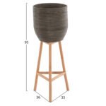 ΓΛΑΣΤΡΑ ΑΠΟ RATTAN ΚΑΙ BAMBOO HM7724 36Χ35Χ95Yεκ.ΦΥΣΙΚΟ - ΠΡΑΣΙΝΟ - Image 2