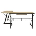 ΓΩΝΙΑΚΟ ΓΡΑΦΕΙΟ SONAMA ΕΠΙΦΑΝΕΙΑ ΜΕ ΜΕΤΑΛΛΙΚΟ ΣΚΕΛΕΤΟ HM2127.01 158Χ120Χ74εκ. - Image 3