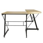 ΓΩΝΙΑΚΟ ΓΡΑΦΕΙΟ SONAMA ΕΠΙΦΑΝΕΙΑ ΜΕ ΜΕΤΑΛΛΙΚΟ ΣΚΕΛΕΤΟ HM2127.01 158Χ120Χ74εκ. - Image 4