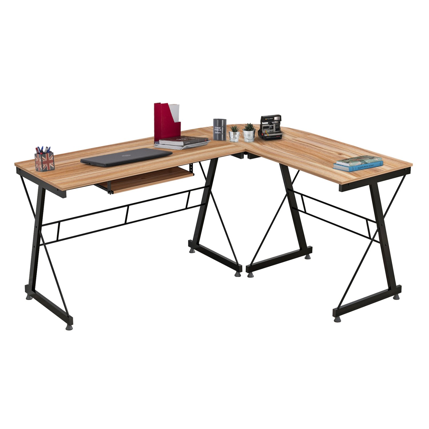 goniako-grafeio-walnut-epifaneia-me-meta ΓΩΝΙΑΚΟ ΓΡΑΦΕΙΟ WALNUT ΕΠΙΦΑΝΕΙΑ ΜΕ ΜΕΤΑΛΛΙΚΟ ΣΚΕΛΕΤΟ HM2127.02 158Χ120Χ74εκ. - Image 1