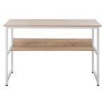 ΓΡΑΦΕΙΟ PORTIS HM2131.01 ΜΕΛΑΜΙΝΗ ΣΕ SONAMA ΜΕ ΛΕΥΚΟ ΜΑΤ ΣΚΕΛΕΤΟ 120X50X75Υεκ. - Image 3