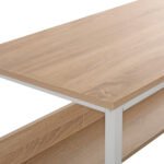 ΓΡΑΦΕΙΟ PORTIS HM2131.01 ΜΕΛΑΜΙΝΗ ΣΕ SONAMA ΜΕ ΛΕΥΚΟ ΜΑΤ ΣΚΕΛΕΤΟ 120X50X75Υεκ. - Image 4