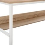 ΓΡΑΦΕΙΟ PORTIS HM2131.01 ΜΕΛΑΜΙΝΗ ΣΕ SONAMA ΜΕ ΛΕΥΚΟ ΜΑΤ ΣΚΕΛΕΤΟ 120X50X75Υεκ. - Image 5