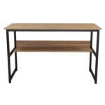 ΓΡΑΦΕΙΟ PORTIS HM2131.02 ΜΕΛΑΜΙΝΗ ΣΕ ΚΑΡΥΔΙ ΜΕ ΜΑΥΡΟ ΜΕΤΑΛΛΙΚΟ ΣΚΕΛΕΤΟ 120X50X75Υεκ. - Image 2