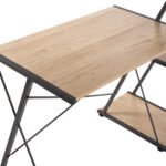 ΓΡΑΦΕΙΟ NOREX HM9317 ΜΕΤΑΛΛΙΚΟ ΜΑΥΡΟ ΜΕ MDF ΕΠΙΦΑΝΕΙΑ ΣΕ ΟΑΚ 116X48X89,5Υεκ. - Image 4