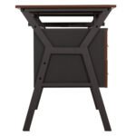 ΓΡΑΦΕΙΟ VITINO HM2130.03 ΜΕΛΑΜΙΝΗ-ΜΕΤΑΛΛΟ ΣΕ ΚΑΡΥΔΙ-ΓΚΡΙ 120X60X76εκ. - Image 4