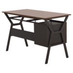 ΓΡΑΦΕΙΟ VITINO HM2130.03 ΜΕΛΑΜΙΝΗ-ΜΕΤΑΛΛΟ ΣΕ ΚΑΡΥΔΙ-ΓΚΡΙ 120X60X76εκ. - Image 5