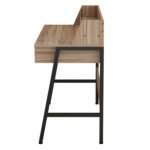 ΓΡΑΦΕΙΟ OLIVIER HM2129.02 ΜΕΛΑΜΙΝΗ ΣΕ ΚΑΡΥΔΙ-ΜΑΥΡΟ-ΜΑΥΡΟΣ ΜΕΤΑΛΛΙΚΟΣ ΣΚΕΛΕΤΟΣ 104x48x89Υεκ - Image 3